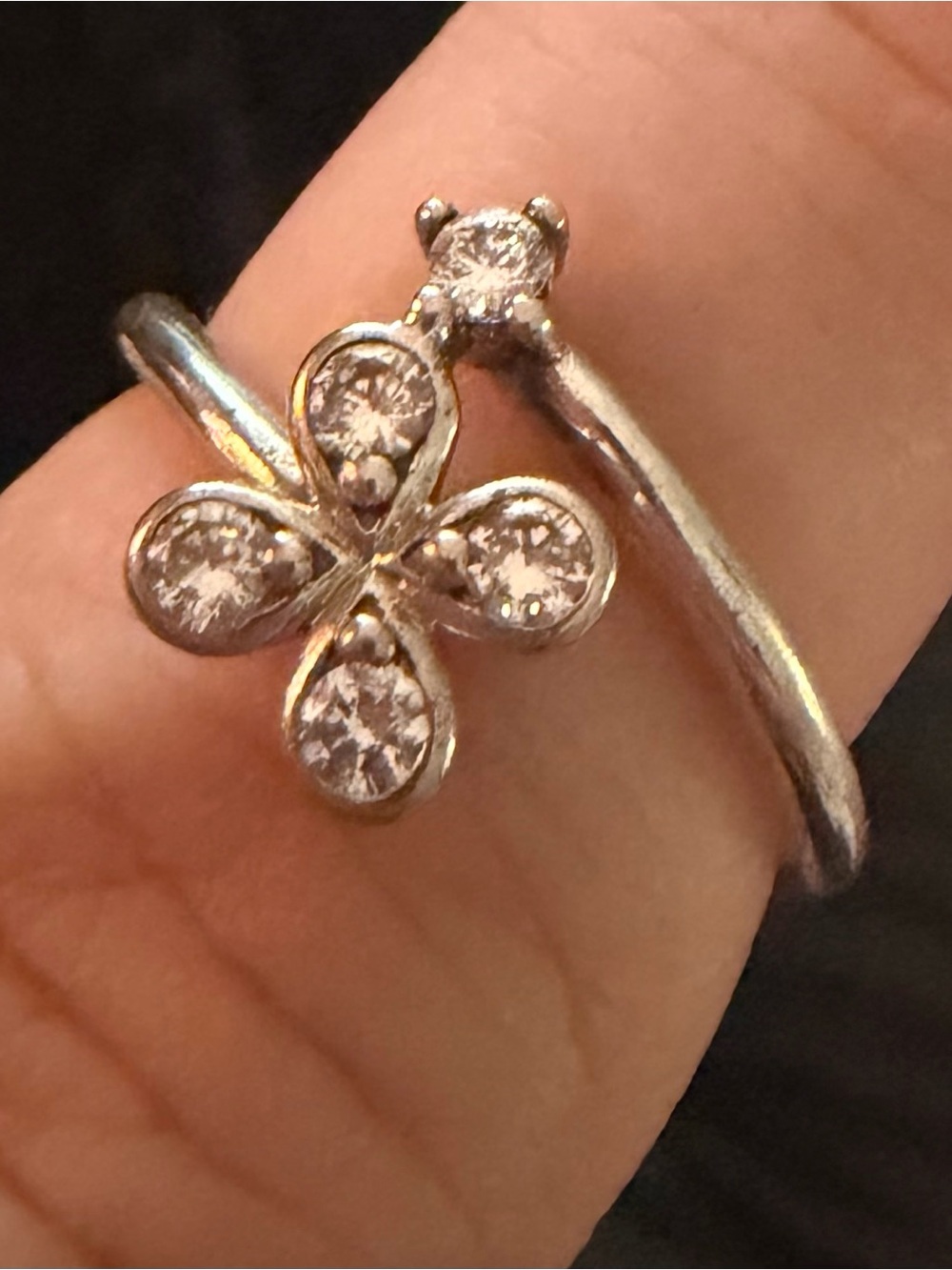 Pandora New Beginning Butterfly Ring 190937CZ Sterling Silver Size 54 Retired